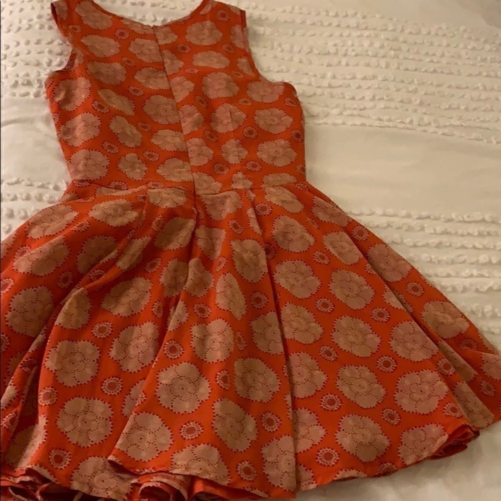 Maison Jules A-line Orange Flowy Dress Size small - Picture 6 of 7